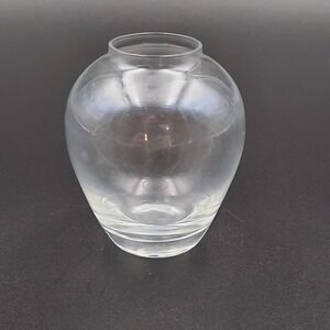 Miniature Flower Vase Handblown Miniature‎ Glass Vase, Rounded Bud Vase, 3.25"T